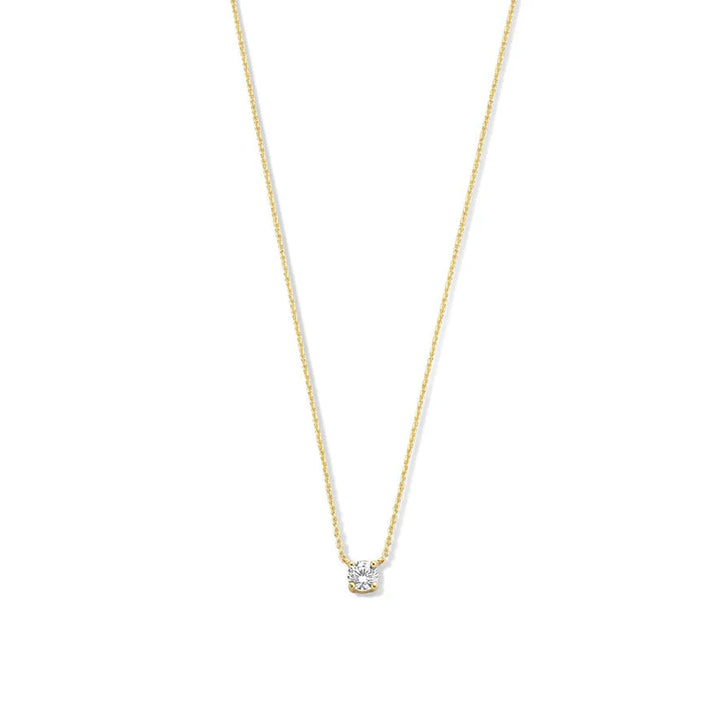 Collar con piedra moissanite Cléa | Oro