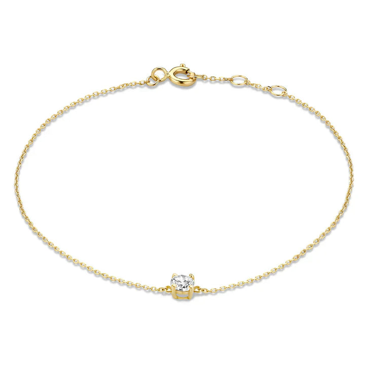 Pulsera con piedra moissanite Cléa | Oro