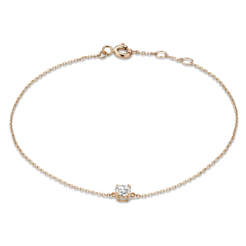 Pulsera con piedra moissanite Cléa | Oro