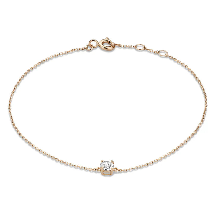 Pulsera con piedra moissanite Cléa | Oro