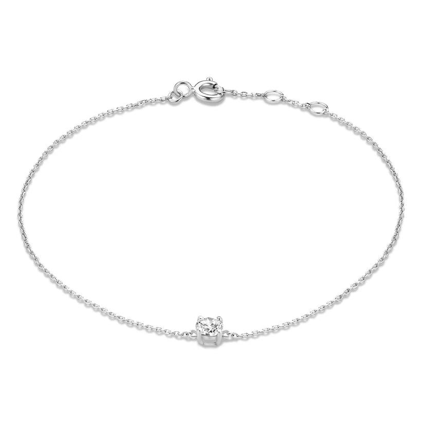 Pulsera con piedra moissanite Cléa | Oro