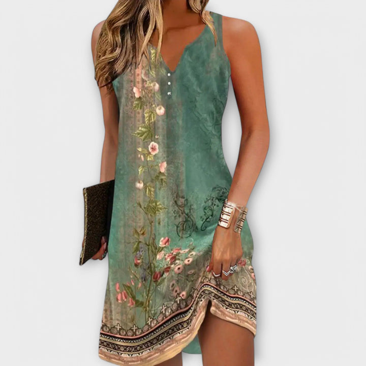Vestido midi floral Tessa para mujeres - Verano elegante y cómodo