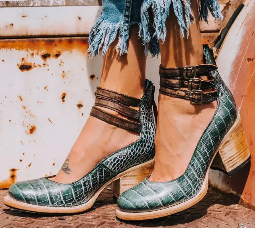 Ginerva™ | Zapatos de tacón con múltiples correas y suela gruesa