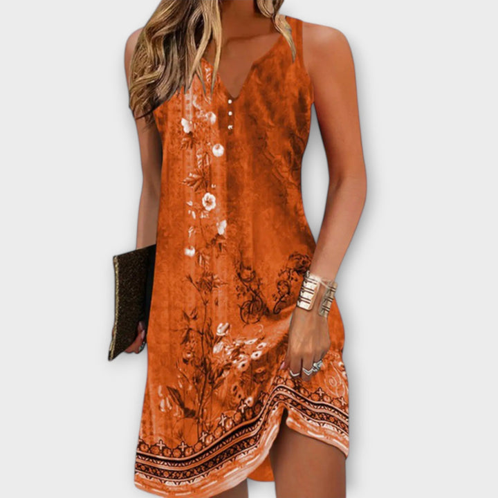 Vestido midi floral Tessa para mujeres - Verano elegante y cómodo