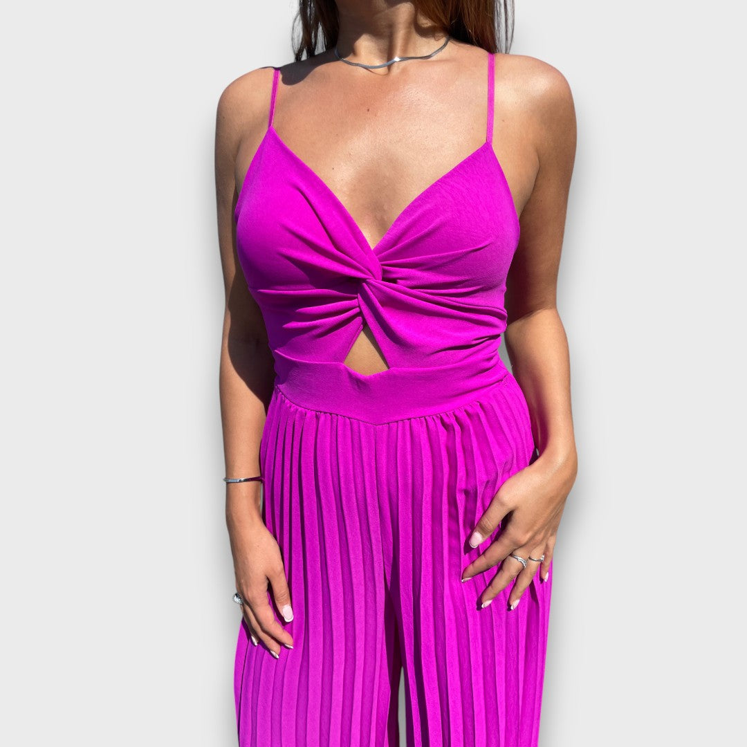 Alyssa – Mono-jump en violeta con detalles de giro