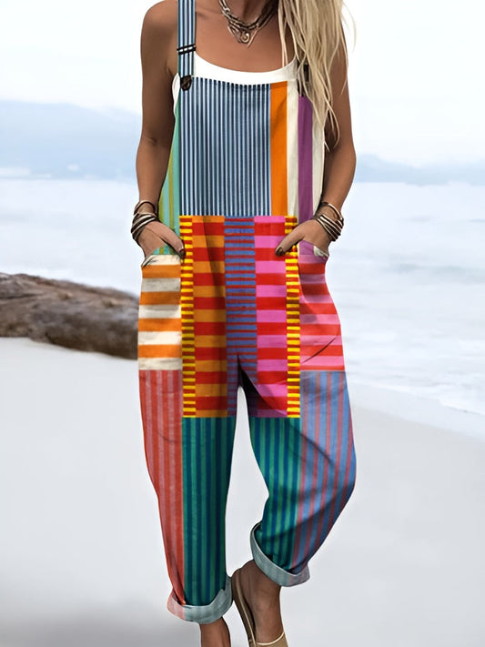 Larka™ | Pantalones de mono a rayas de colores