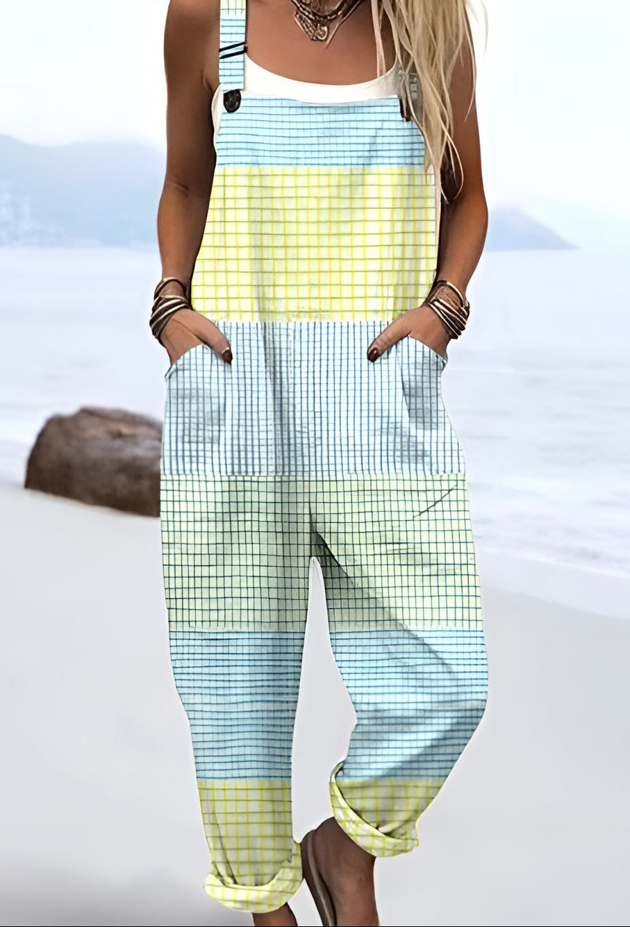 Tilda™ | Pantalones con tirantes de red en tonos pastel