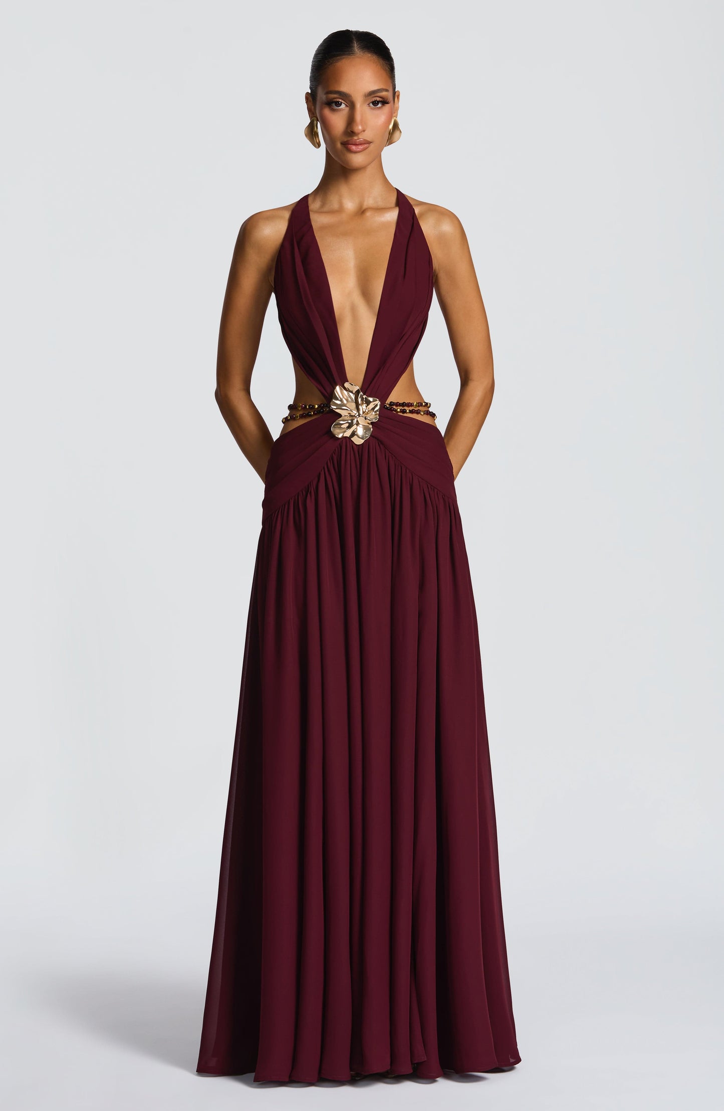 Vestido Indiana Maxi - Laca Cereza