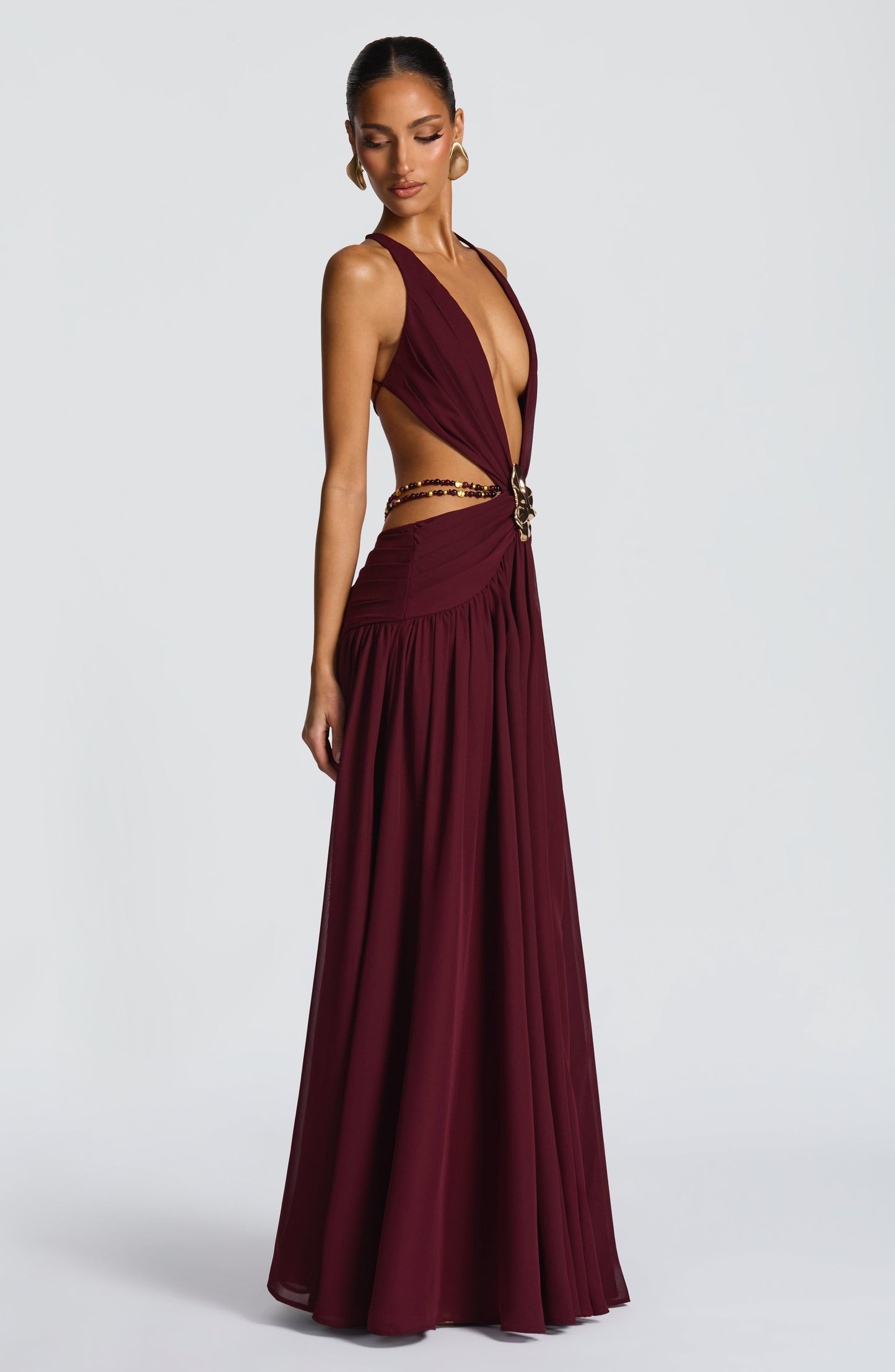 Vestido Indiana Maxi - Laca Cereza