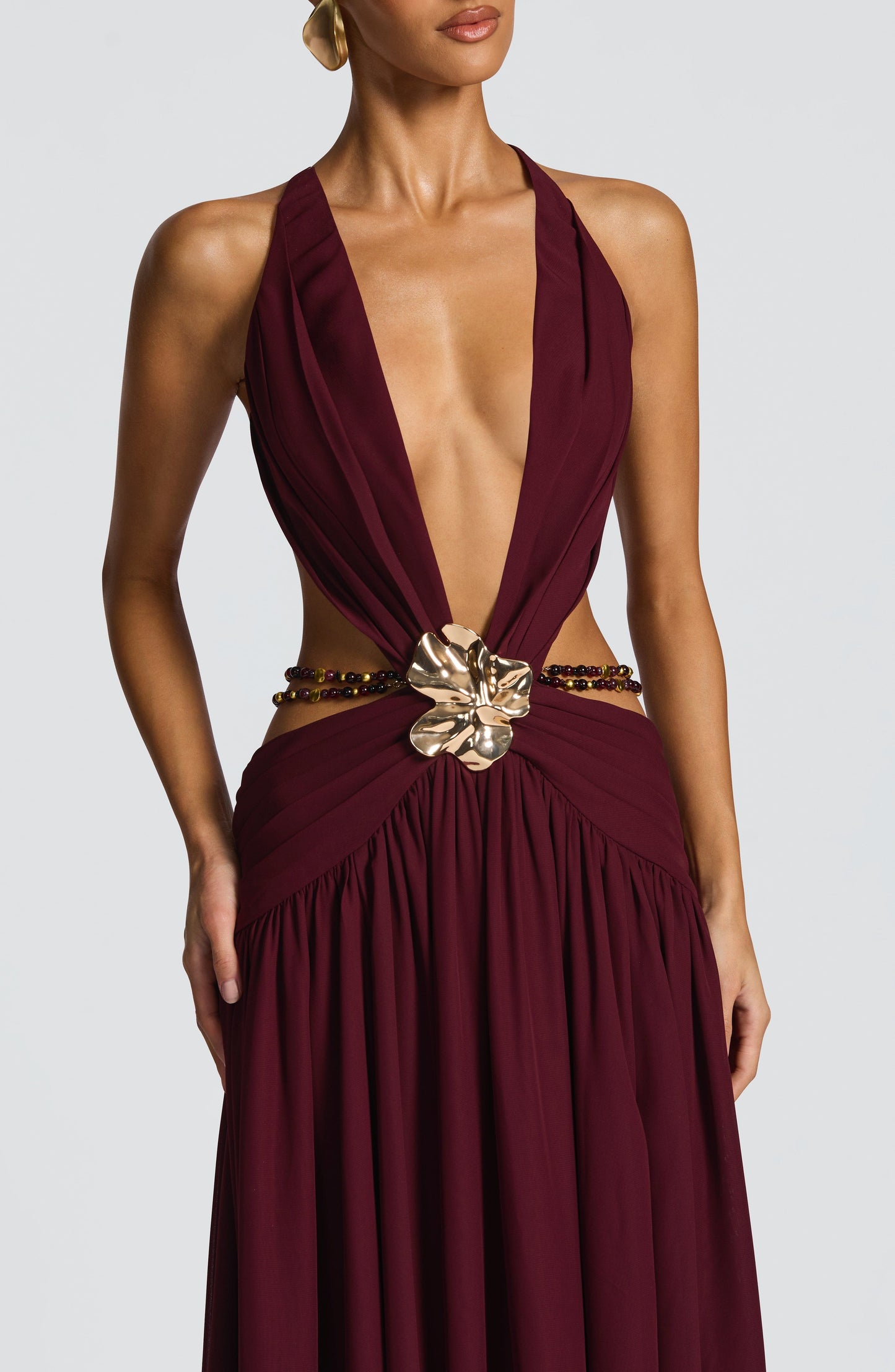Vestido Indiana Maxi - Laca Cereza