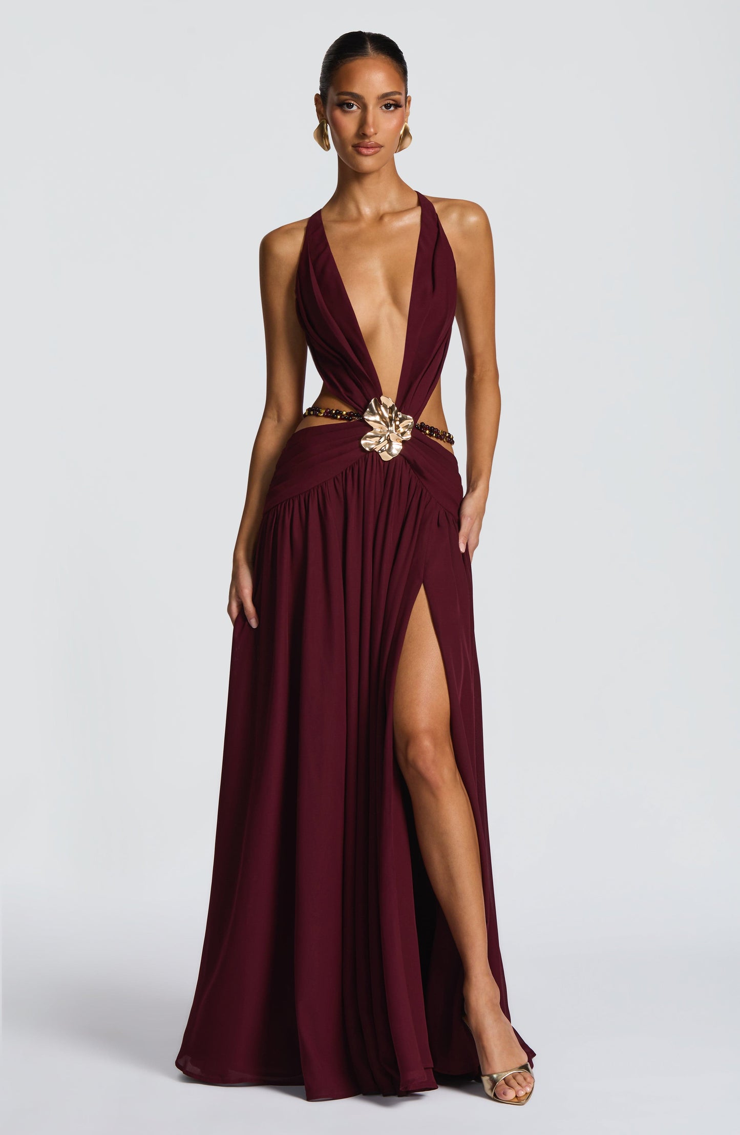 Vestido Indiana Maxi - Laca Cereza