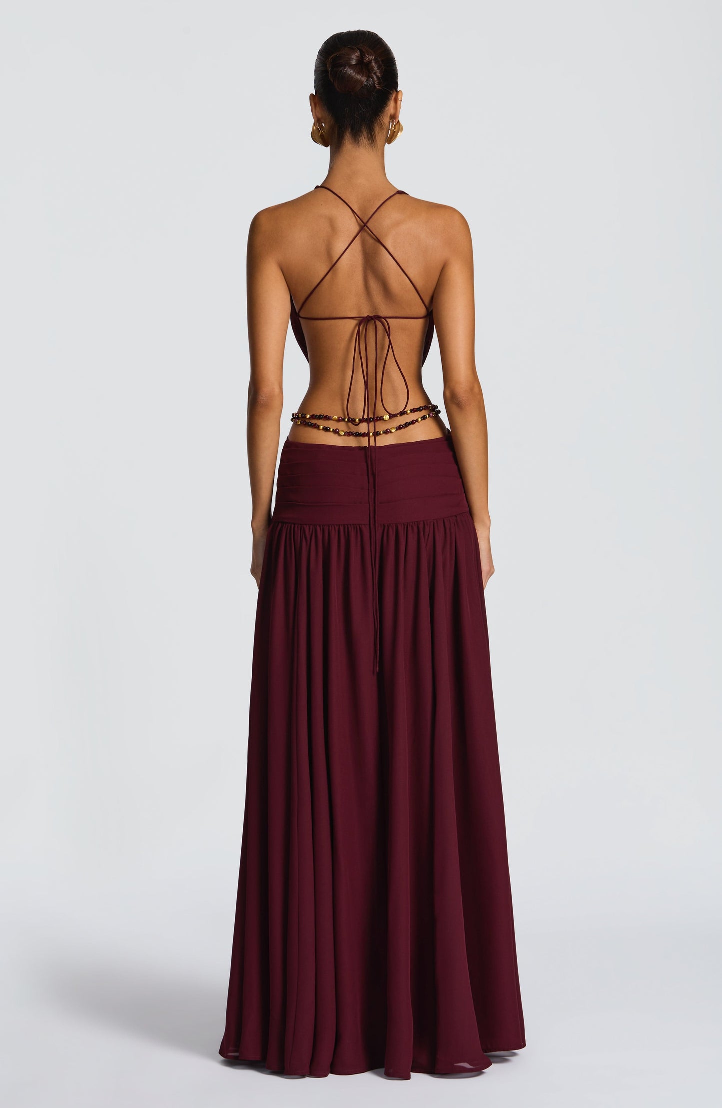Vestido Indiana Maxi - Laca Cereza
