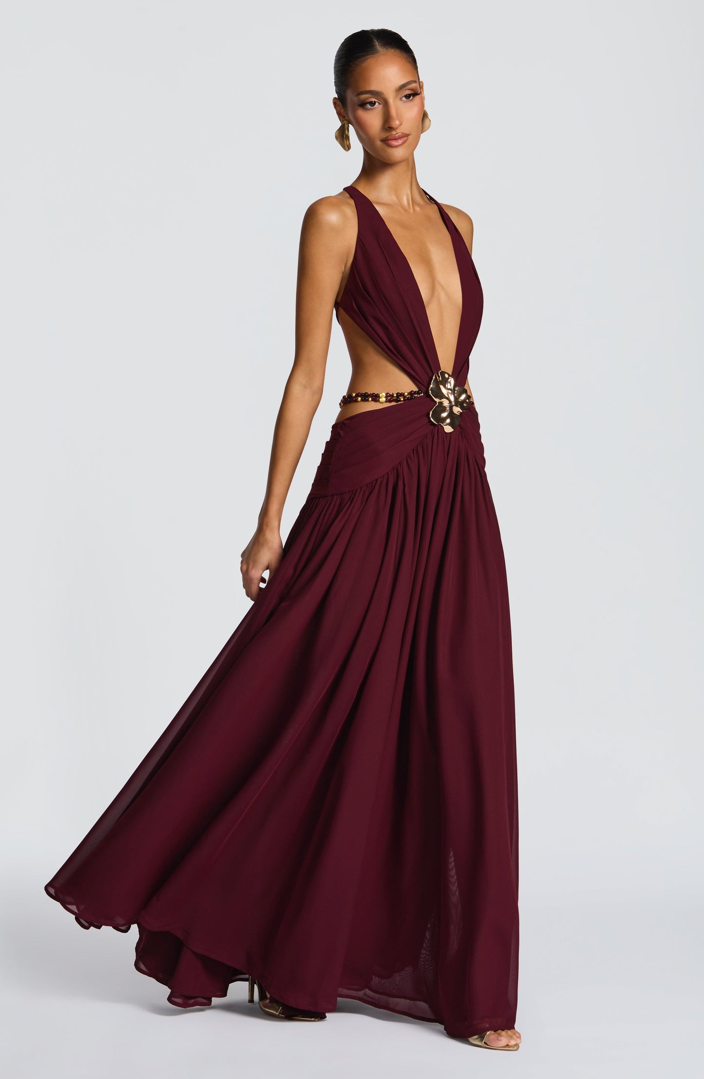 Vestido Indiana Maxi - Laca Cereza