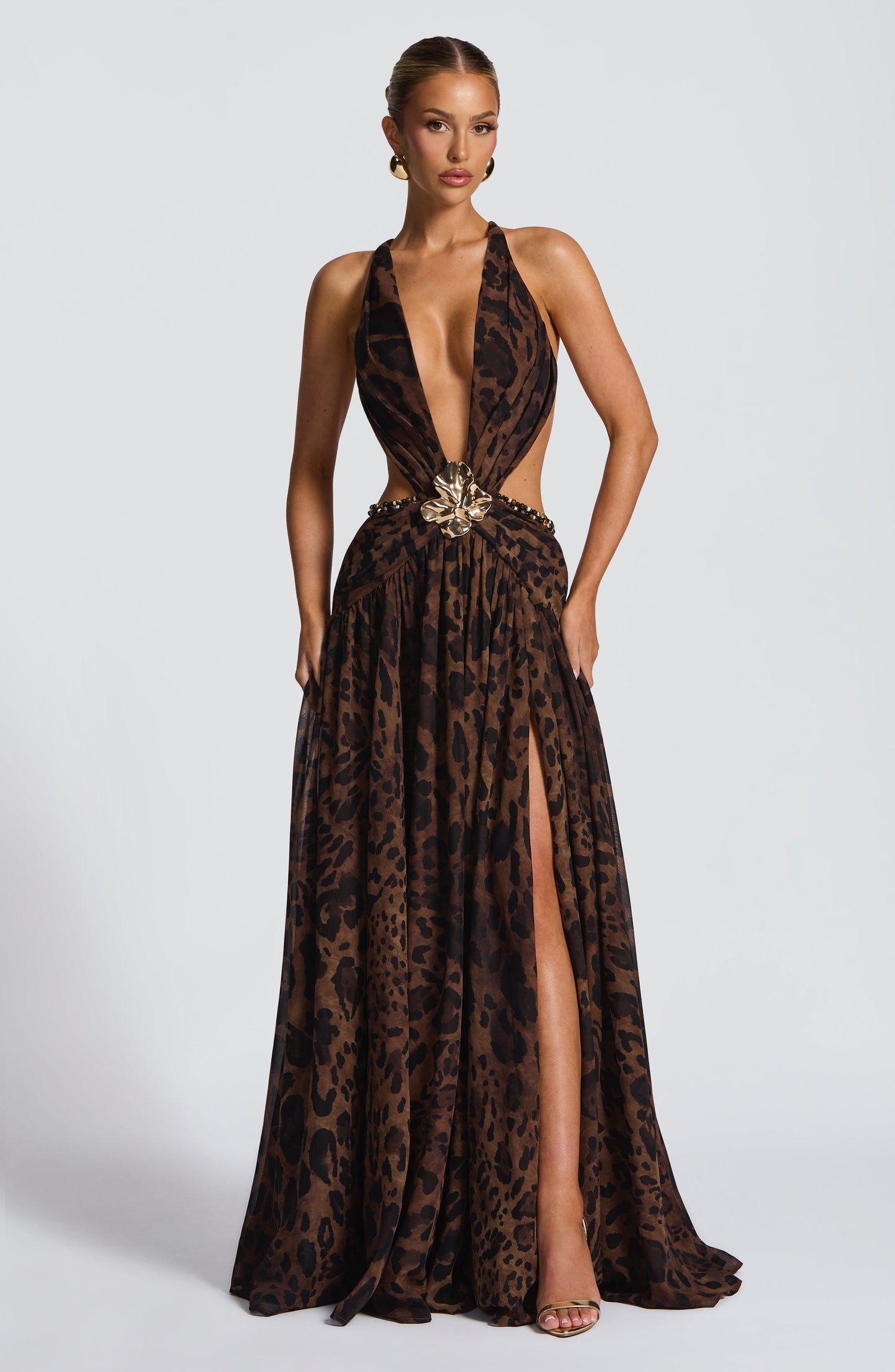 Vestido Indiana Maxi - estampado de tigre