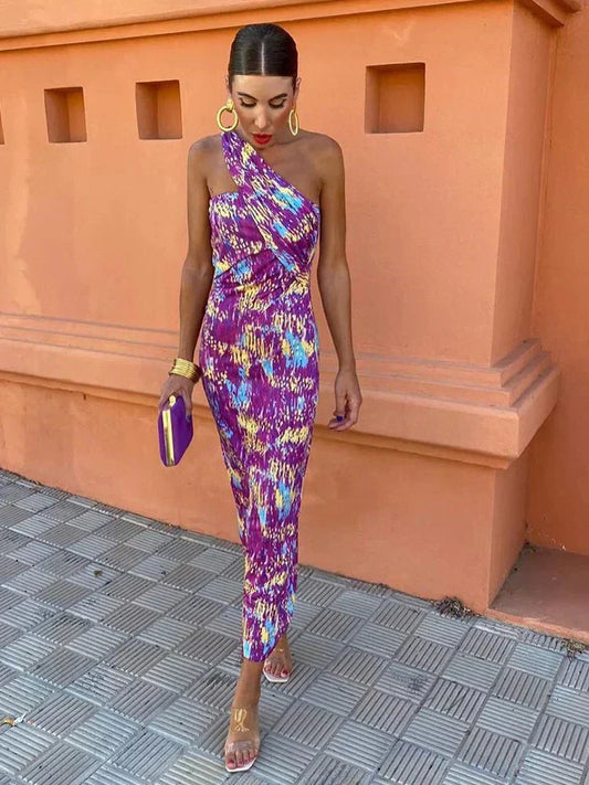 Irmgardi | Vestido elegante con un solo hombro