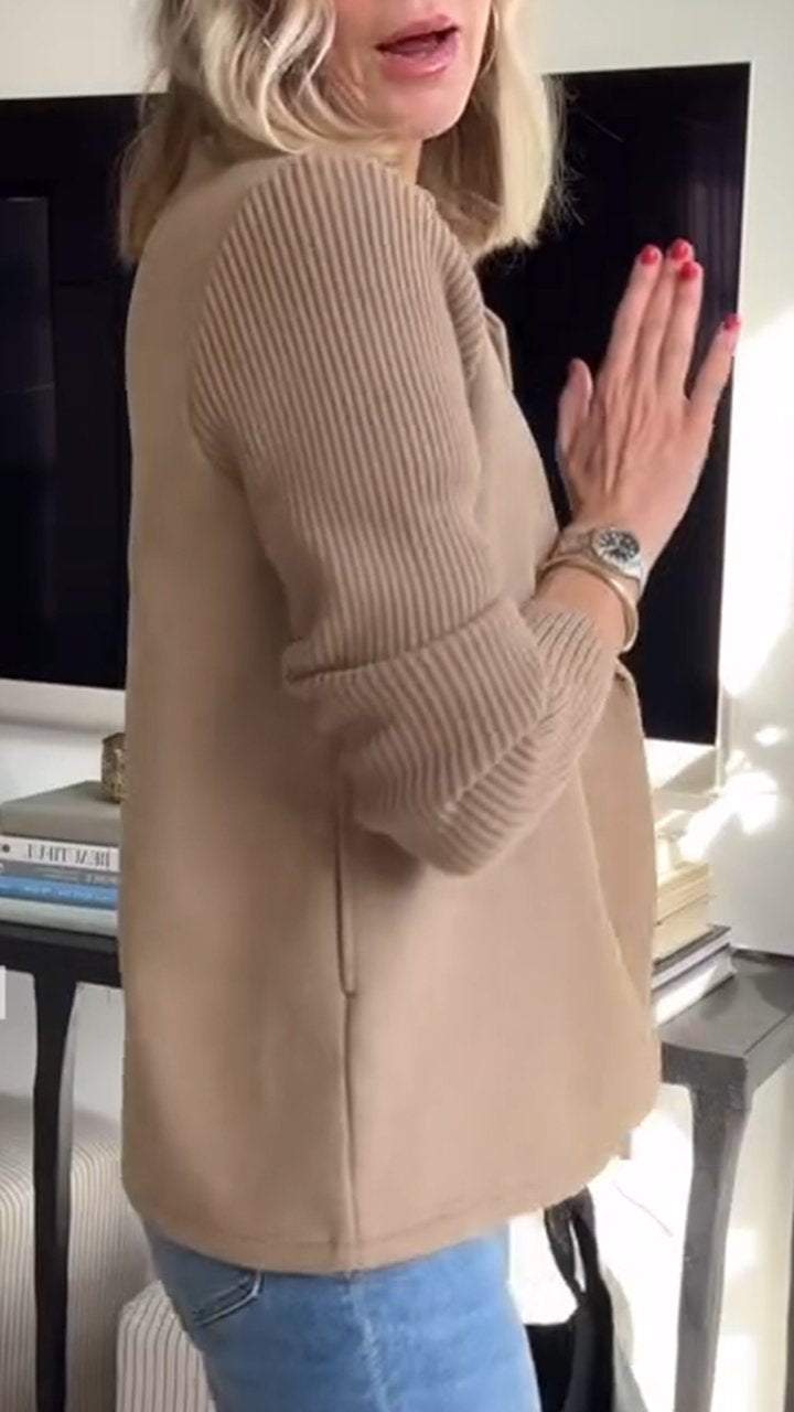 Jaz | Blazer de Manga de Punto Chic