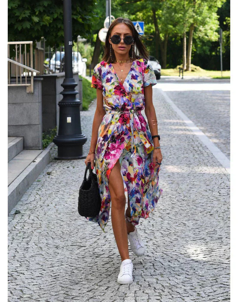 Susan - Vestido elegante con cuello en V