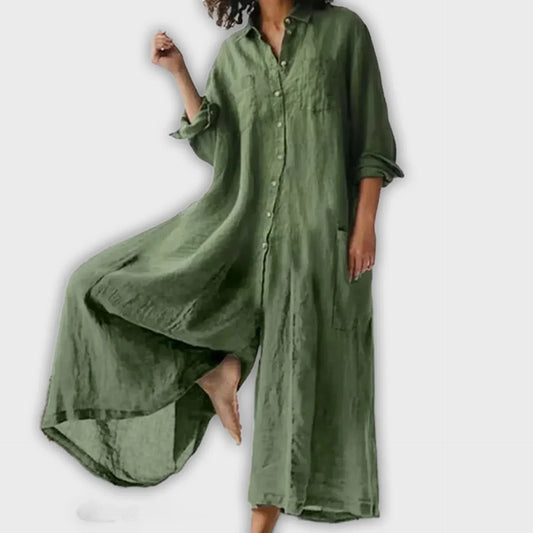 Vestidos tipo camisa en talla grande con botones
