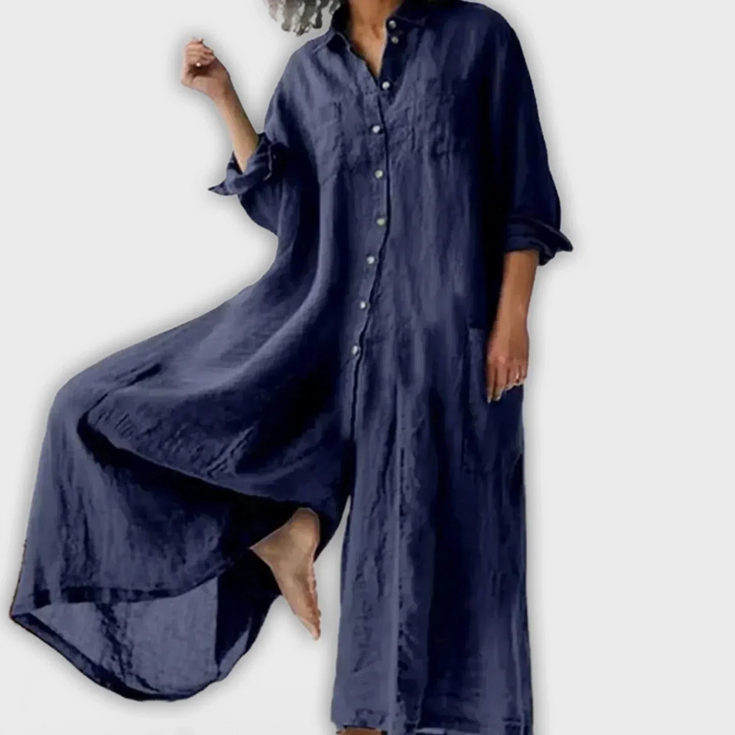 Vestidos tipo camisa en talla grande con botones