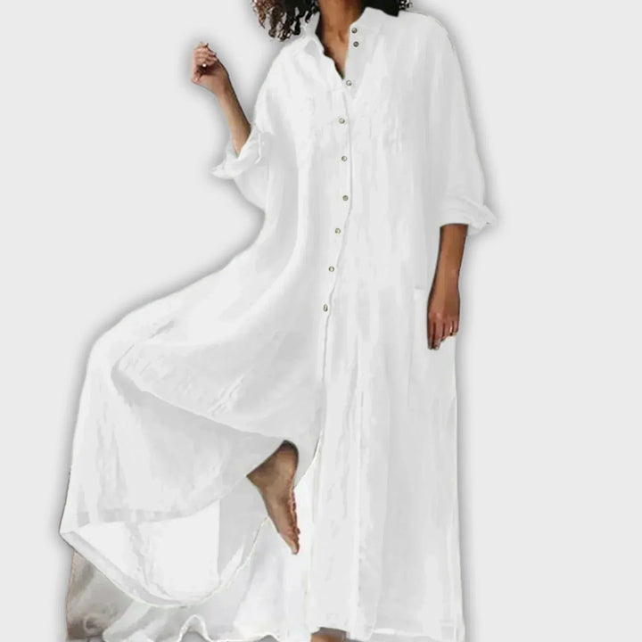 Vestidos tipo camisa en talla grande con botones