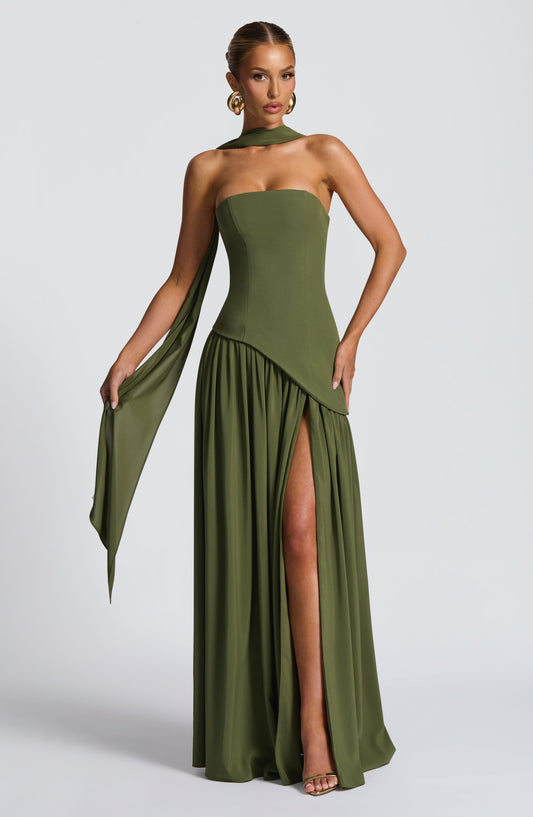 Vestidos Maxi Malía - Caqui