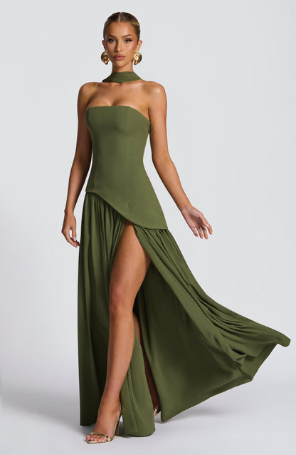 Vestidos Maxi Malía - Caqui