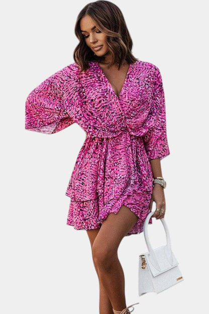Vestido Eliza mini con nudo frontal y detalles