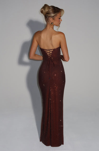 Vestidos Maxi Mirabella - Marrón Ciruela
