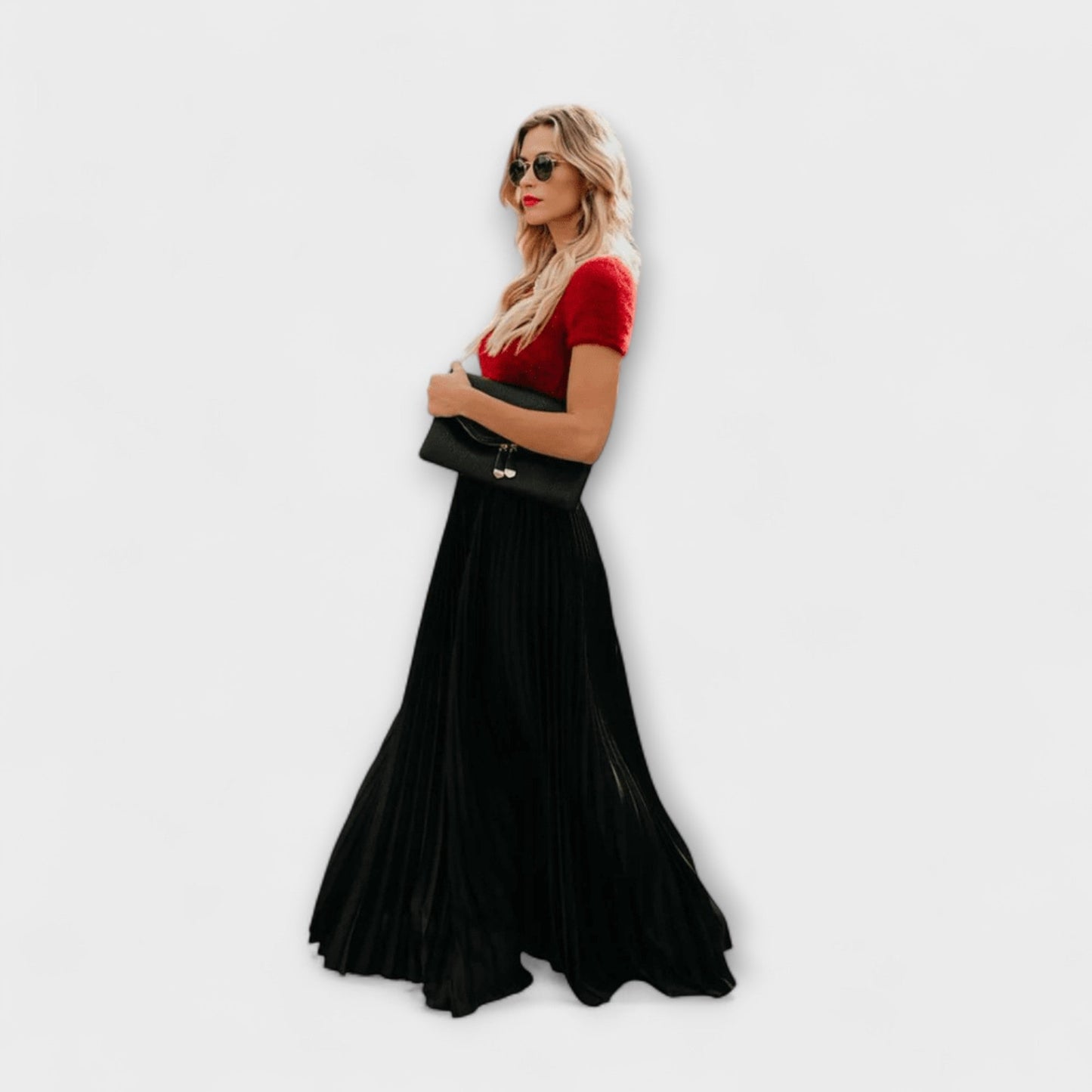 Falda Maxi Plisada Apricot - Elegancia y Comodidad en Cada Paso