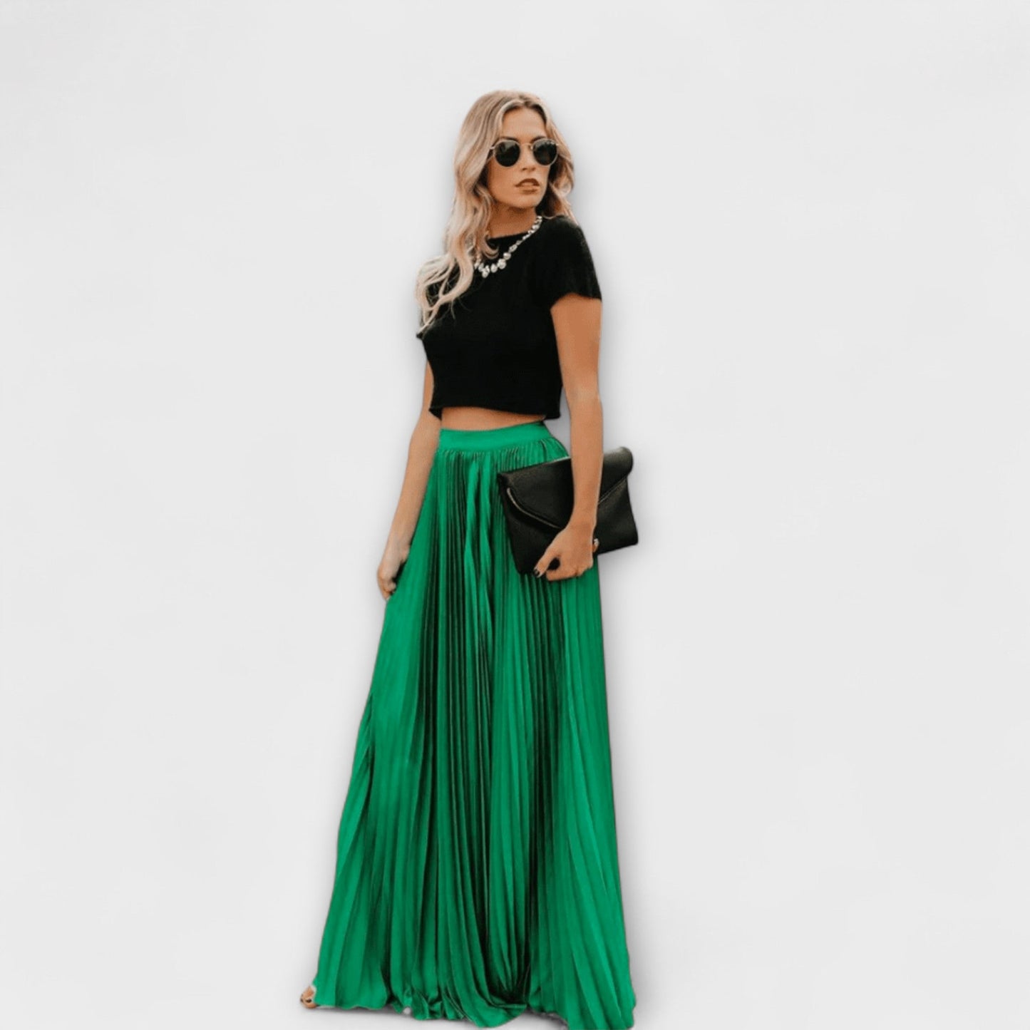 Falda Maxi Plisada Apricot - Elegancia y Comodidad en Cada Paso