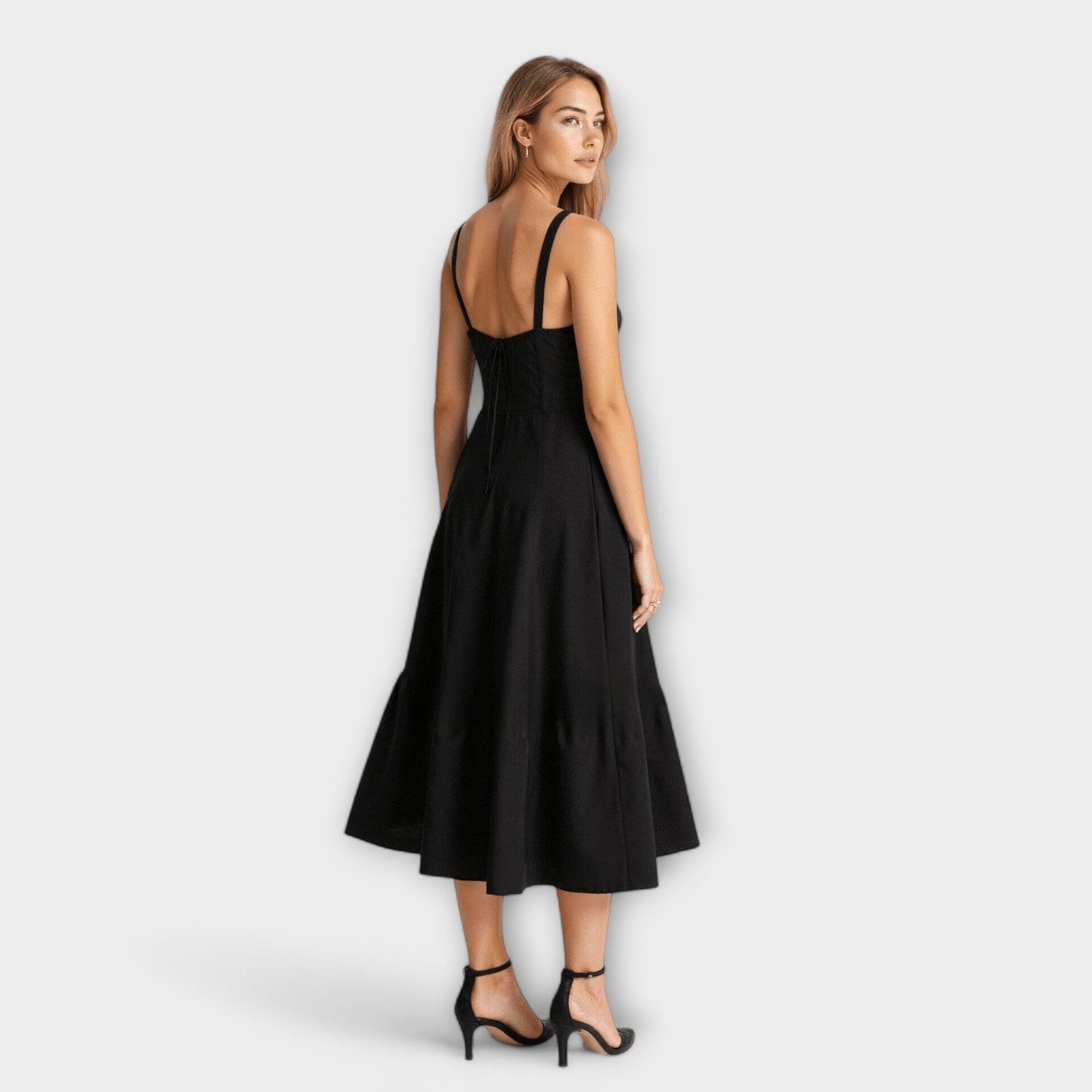 Vestido midi con bolsillos - Kiyona