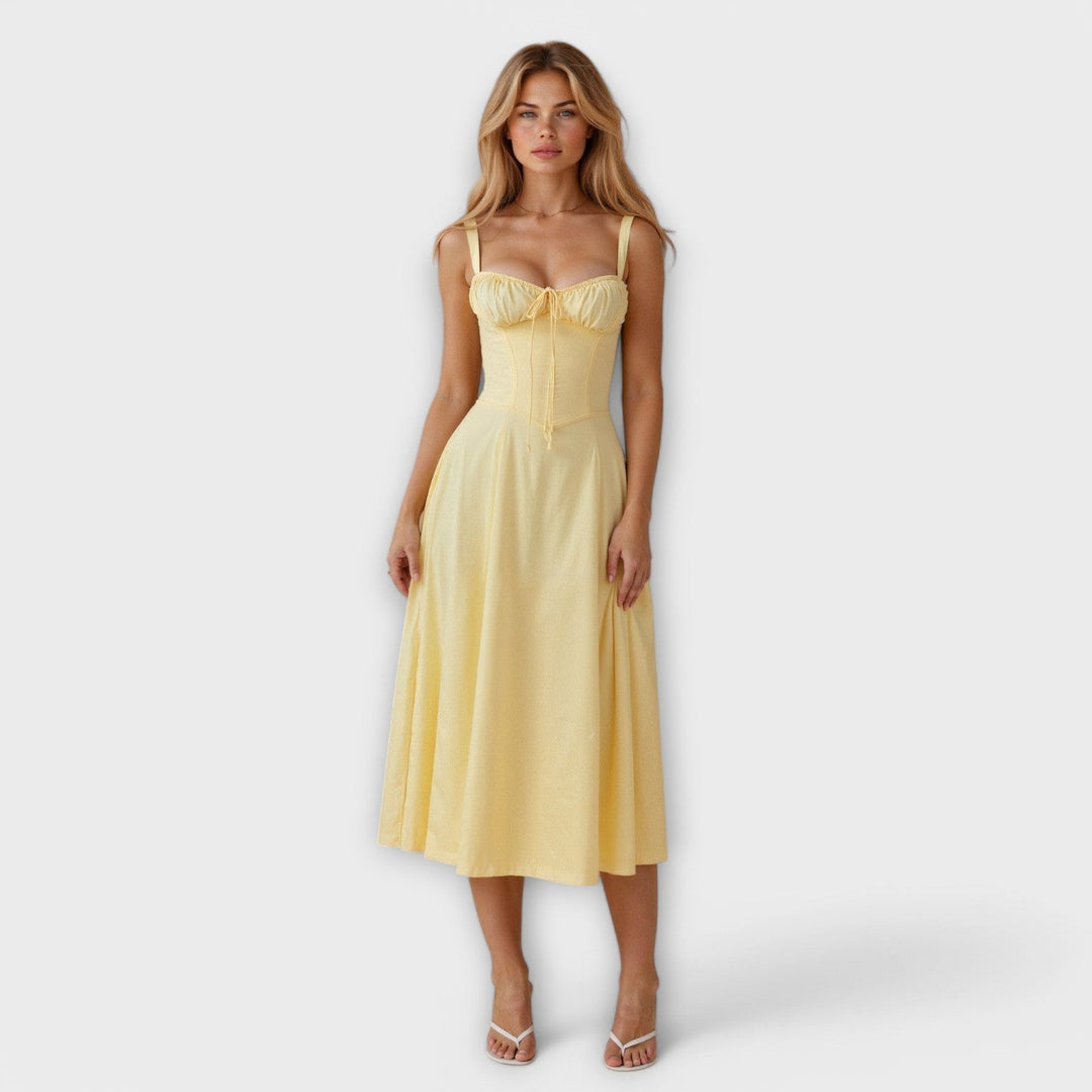 Vestido midi con bolsillos - Kiyona