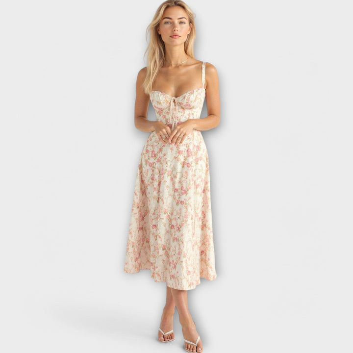 Vestido midi con bolsillos - Kiyona