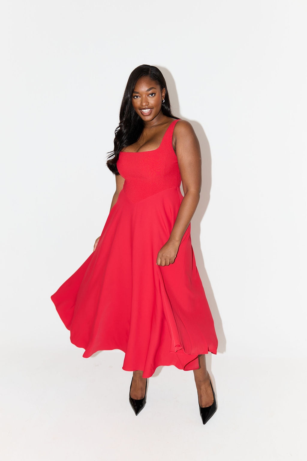 Emilia™ | Vestido midi fluido eterno