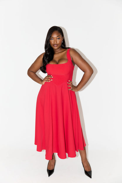 Emilia™ | Vestido midi fluido eterno