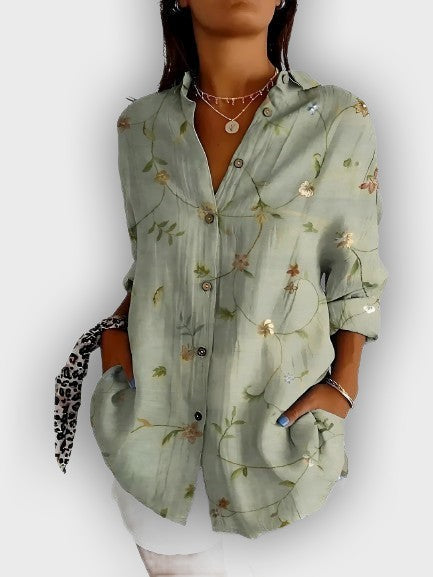 Camisa de flores elegante Ivy - Comodidad y estilo diario