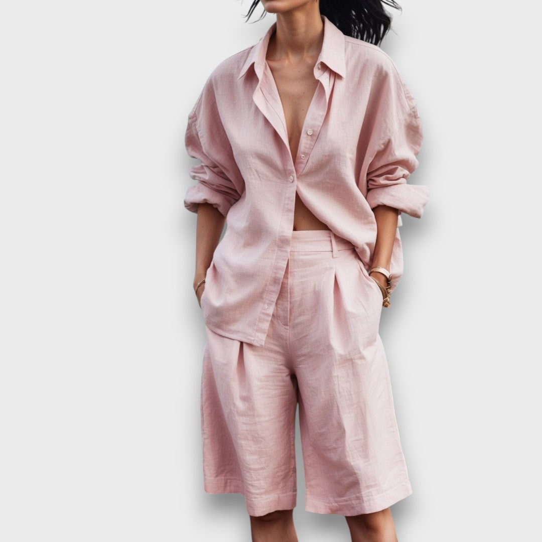 Eisa – Conjunto de camiseta con pantalones cortos