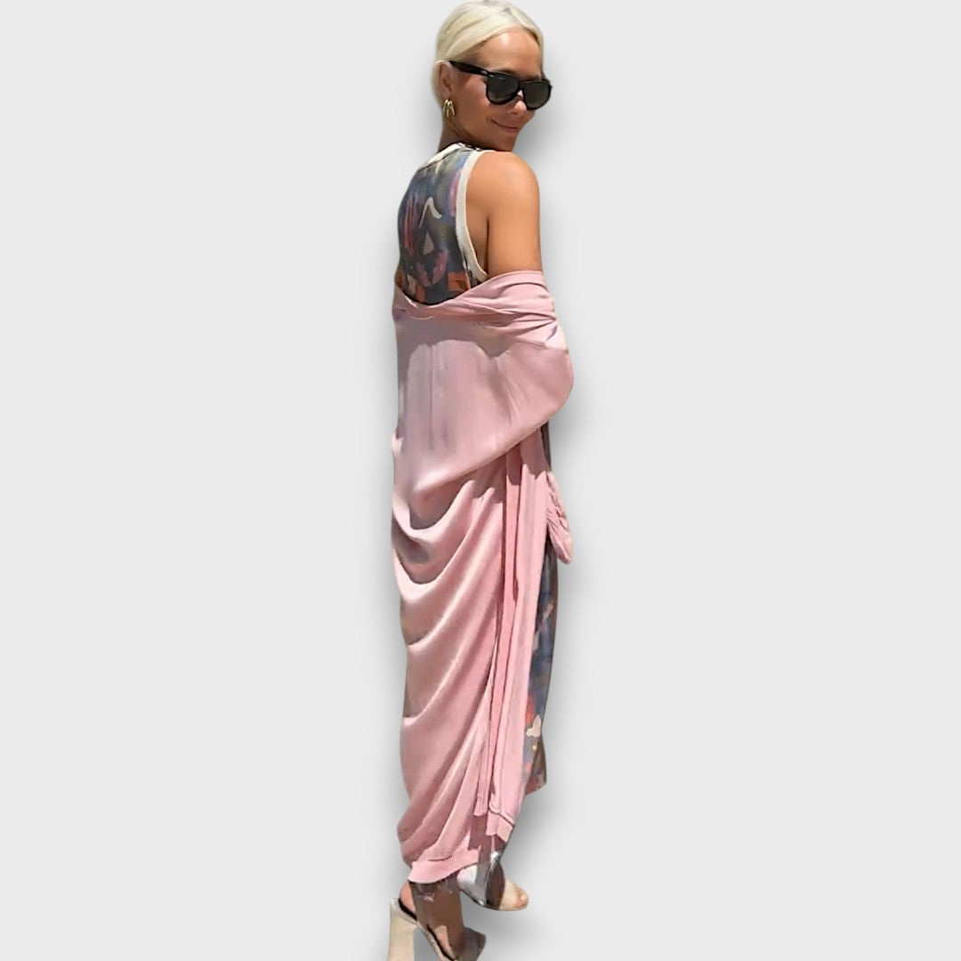 Albería – Vestido maxi con cárdigan