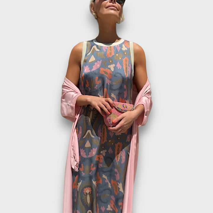 Albería – Vestido maxi con cárdigan