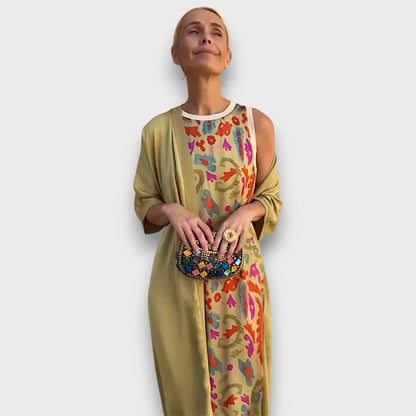 Albería – Vestido maxi con cárdigan