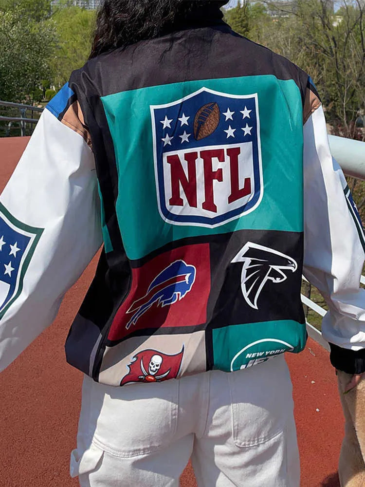 Abrigo Trench de Manga Larga y Color Block Suelto