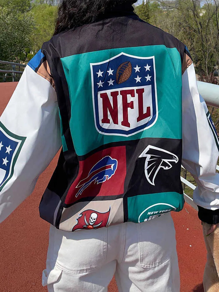 Abrigo Trench de Manga Larga y Color Block Suelto