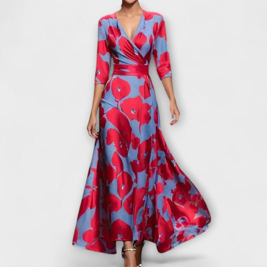 Vestido de mujer elegante con mangas de moda