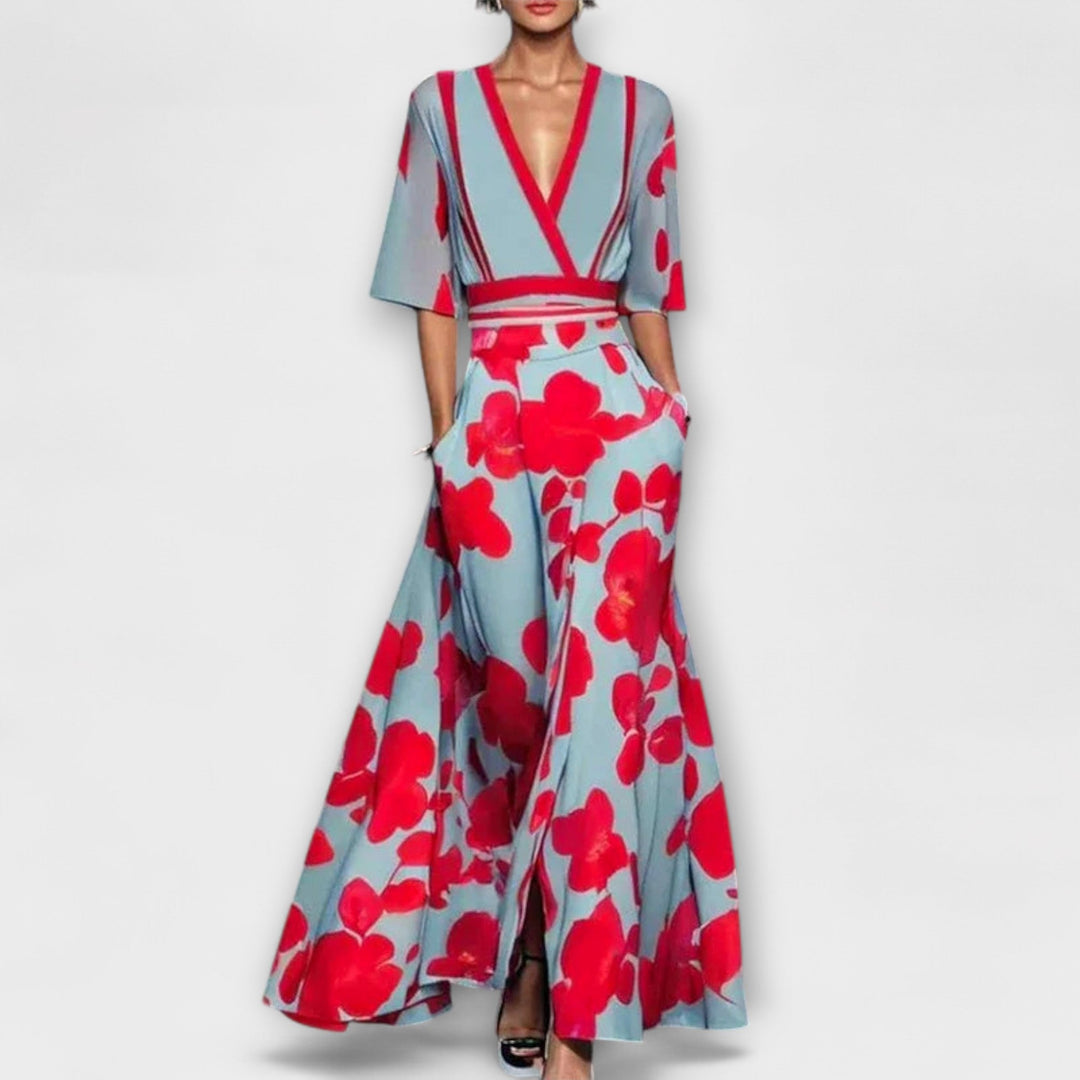 Vestido de mujer elegante con mangas de moda