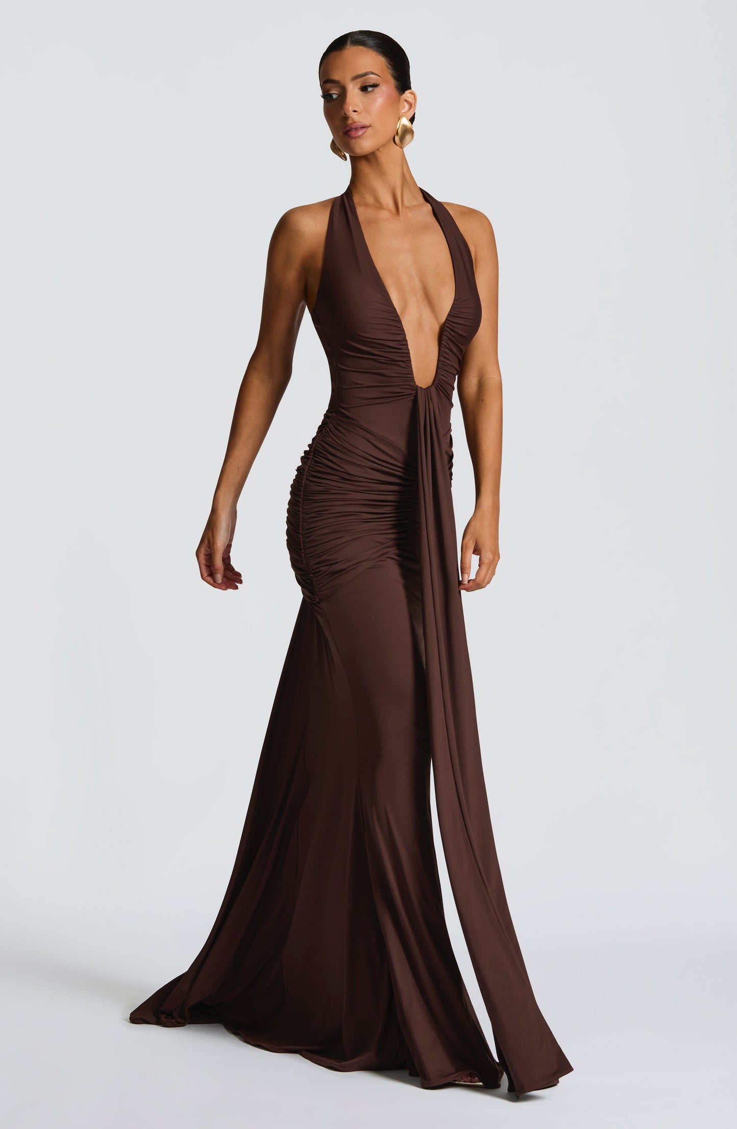 Vestidos Maxi Rosetta - Marrón Ciruela