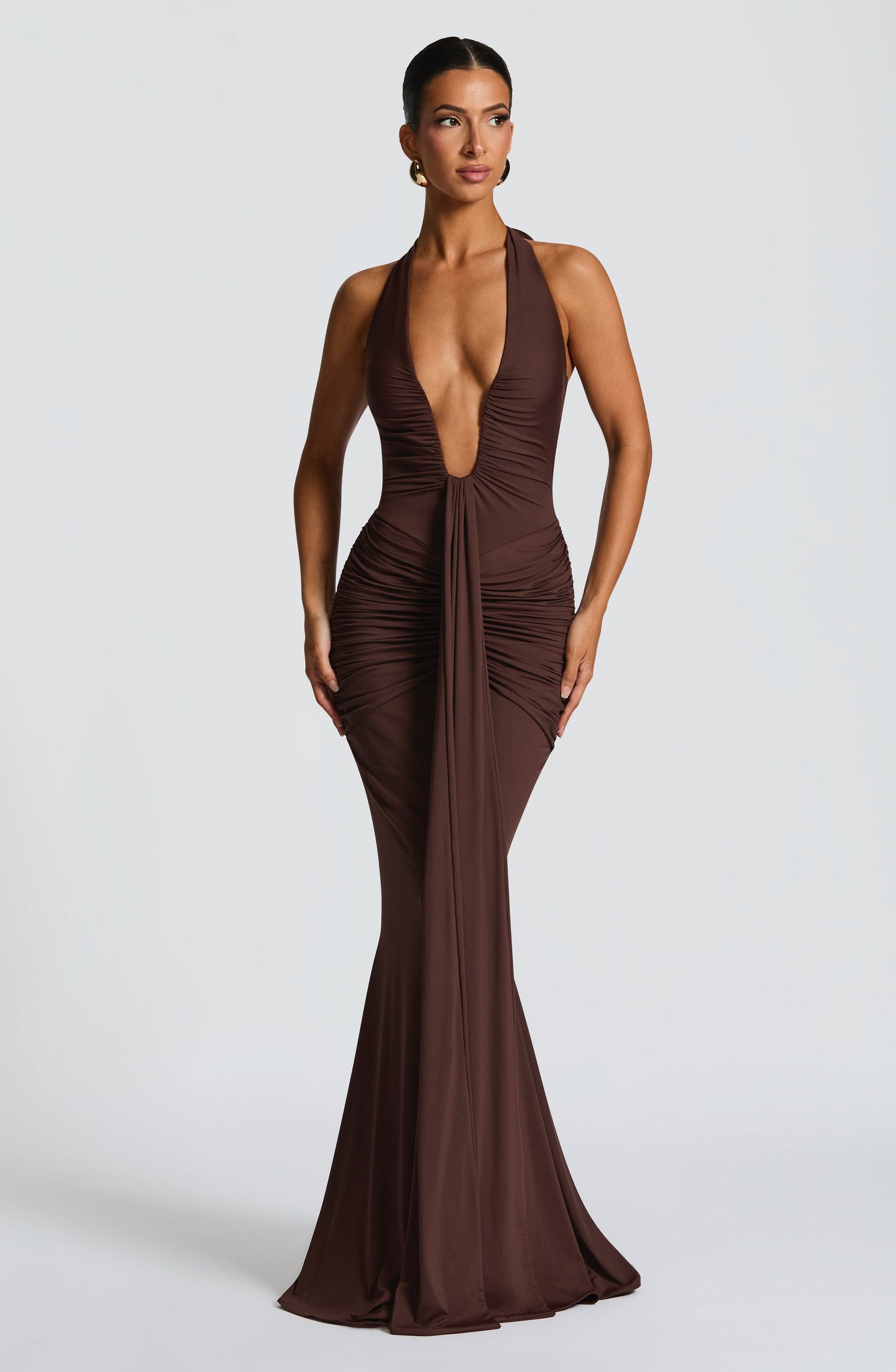 Vestidos Maxi Rosetta - Marrón Ciruela