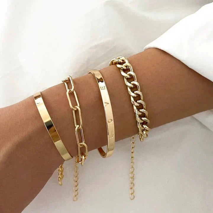 Conjunto de pulseras Elan Mercer | Oro