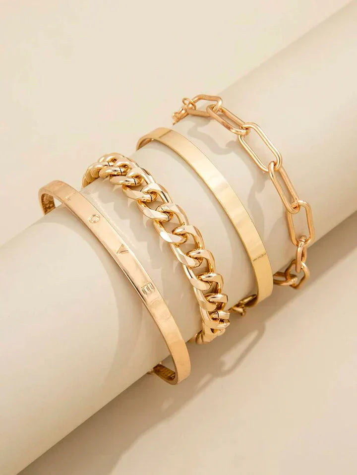 Conjunto de pulseras Elan Mercer | Oro