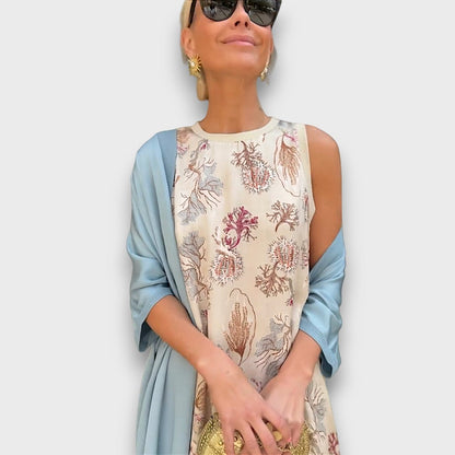 Albería – Vestido maxi con cárdigan