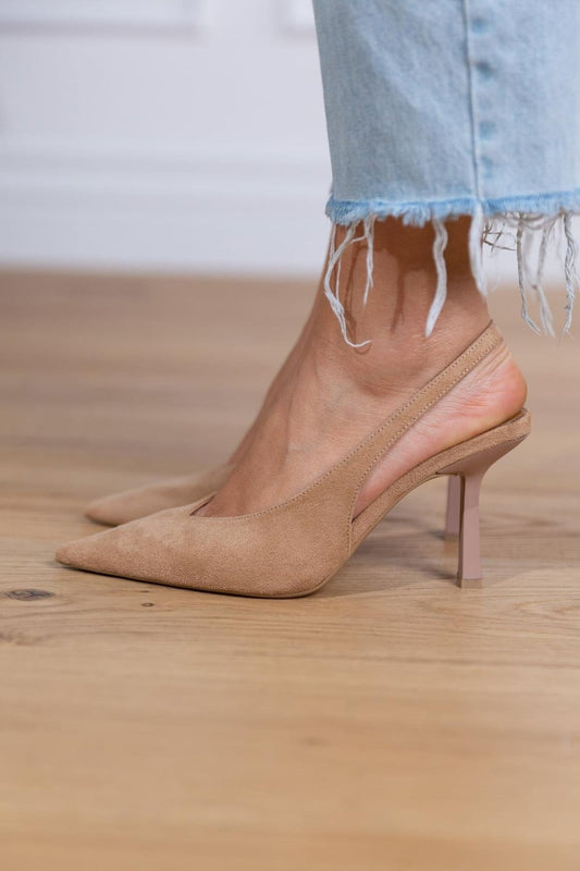 Marlena™ | Zapatos Slingback Nude con Tacón Delicado